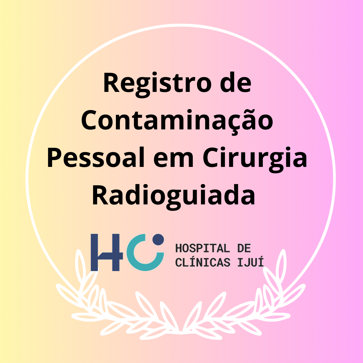 Registro de Contaminação Pessoal em Cirurgia Radioguiada - T. PRESENCIAL