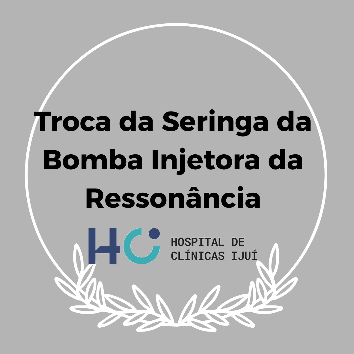 TROCA DE SERINGA DA BOMBA INJETORA DA RESSONÂNCIA - T. PRESENCIAL